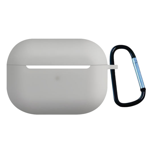 2.5mm Earphone Silicone Case for Apple AirPods Pro, Bluetooth Earbud Charging Box Anti-drop Cover with Carabiner