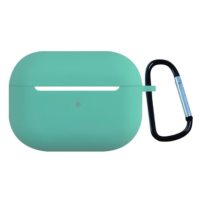 2.5mm Earphone Silicone Case for Apple AirPods Pro, Bluetooth Earbud Charging Box Anti-drop Cover with Carabiner