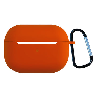 2.5mm Earphone Silicone Case for Apple AirPods Pro, Bluetooth Earbud Charging Box Anti-drop Cover with Carabiner