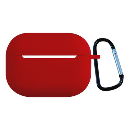 2.5mm Earphone Silicone Case for Apple AirPods Pro, Bluetooth Earbud Charging Box Anti-drop Cover with Carabiner
