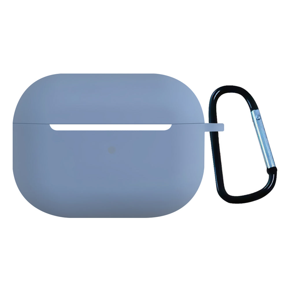 2.5mm Earphone Silicone Case for Apple AirPods Pro, Bluetooth Earbud Charging Box Anti-drop Cover with Carabiner