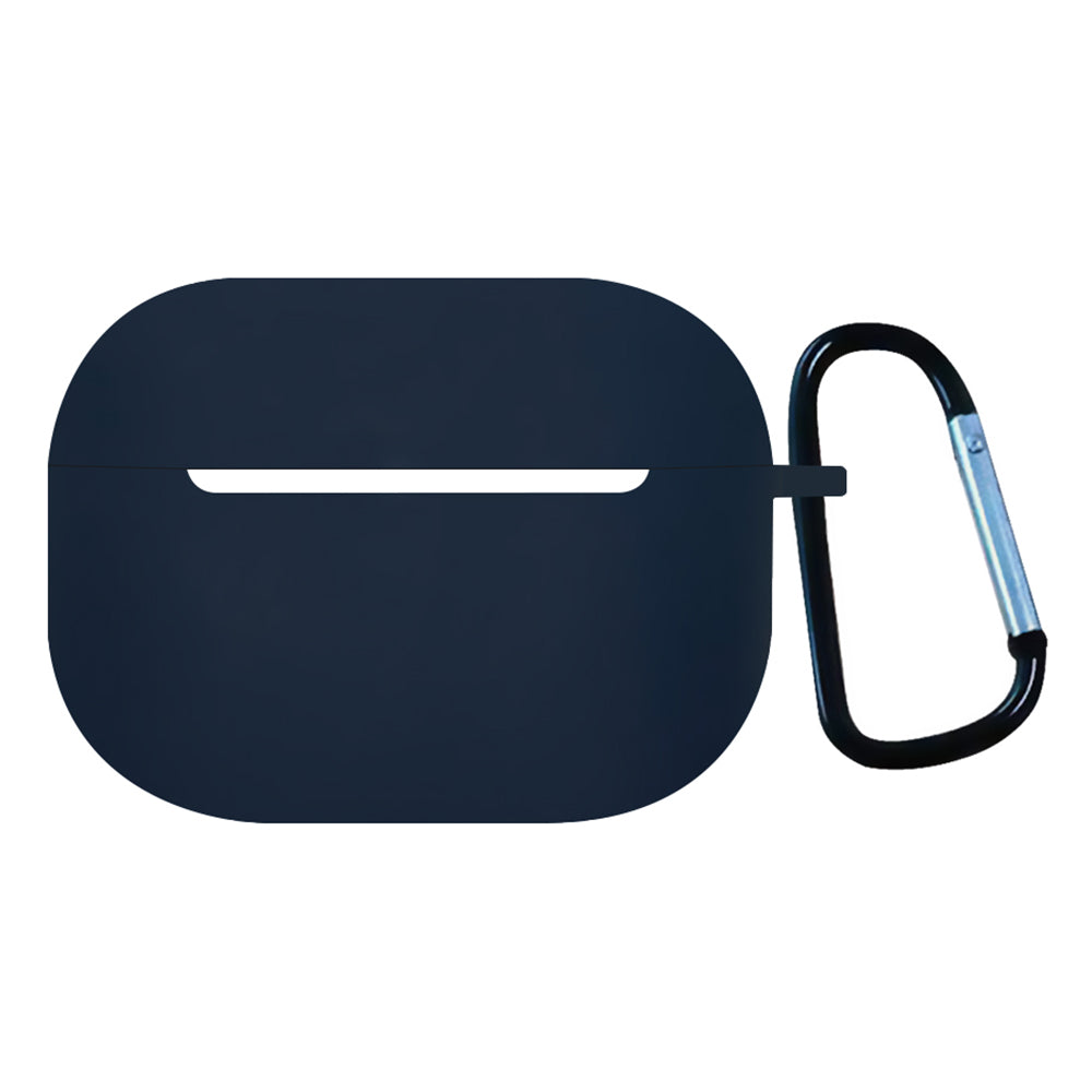 2.5mm Earphone Silicone Case for Apple AirPods Pro, Bluetooth Earbud Charging Box Anti-drop Cover with Carabiner
