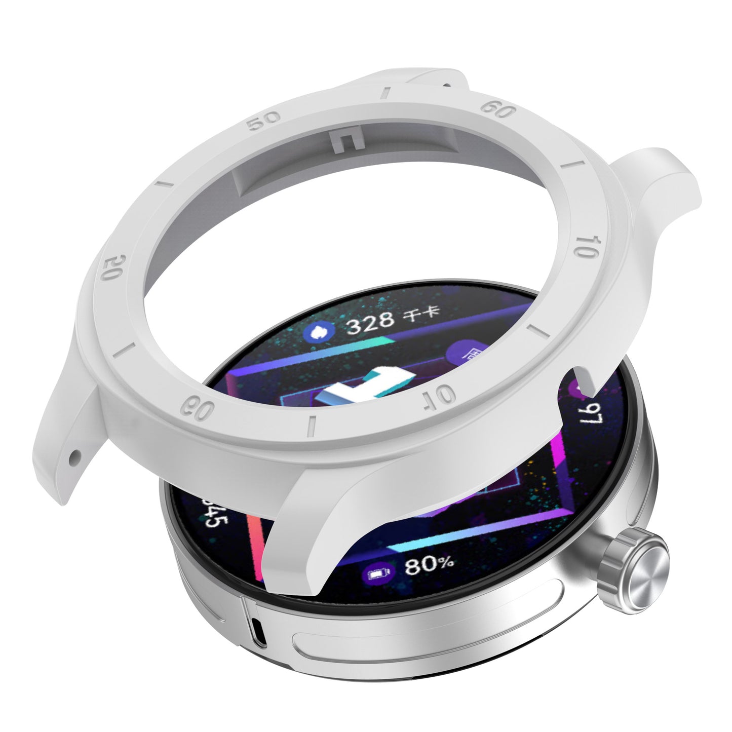 For Huawei Watch GT Cyber Anti-drop Hard PC+ABS Watch Case Hollow Watch Protective Cover for 22mm Lug Strap