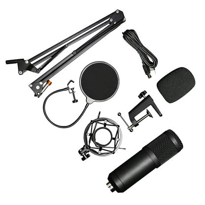 BM800 USB Streaming PC Microphone Kit 192KHz/24Bit Condenser Mic for Podcasting Gaming Home Recording