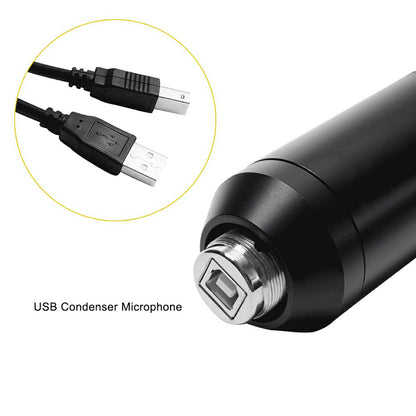 BM800 USB Streaming PC Microphone Kit 192KHz/24Bit Condenser Mic for Podcasting Gaming Home Recording