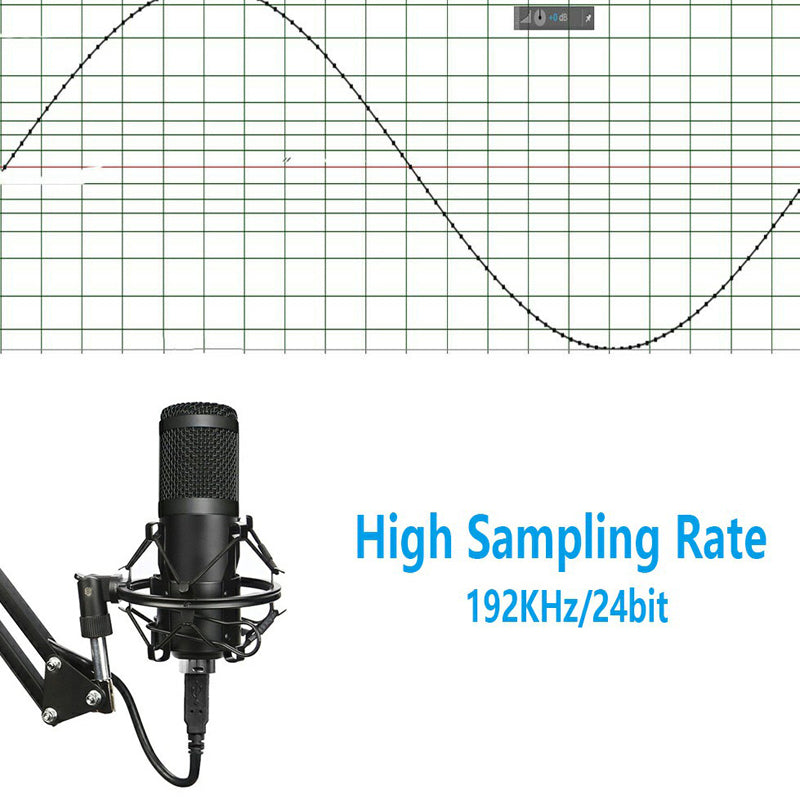 BM800 USB Streaming PC Microphone Kit 192KHz/24Bit Condenser Mic for Podcasting Gaming Home Recording