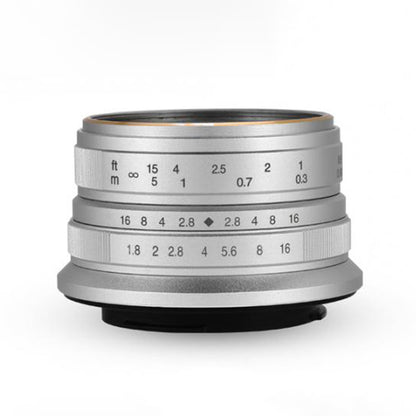 7ARTISANS 25mm F1.8 Prime Camera Lens Large Aperture Lens for Sony E Mount/Fujifilm/Canon EOS-M Mount Micro 4/3 Cameras A7 A7II A7R