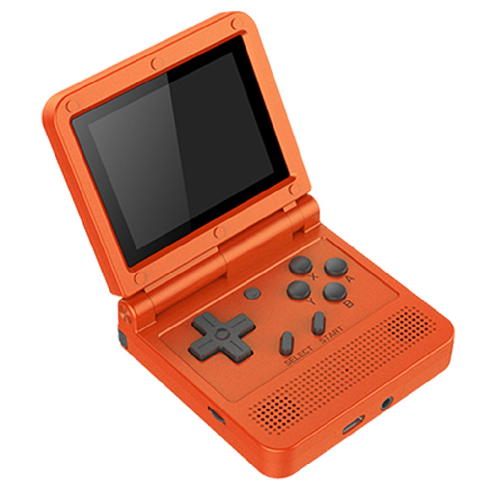 POWKIDDY V90 (64GB Card) English Version Flip Cover Retro Game Console 3-inch Screen Open Source Video Game Player Gift