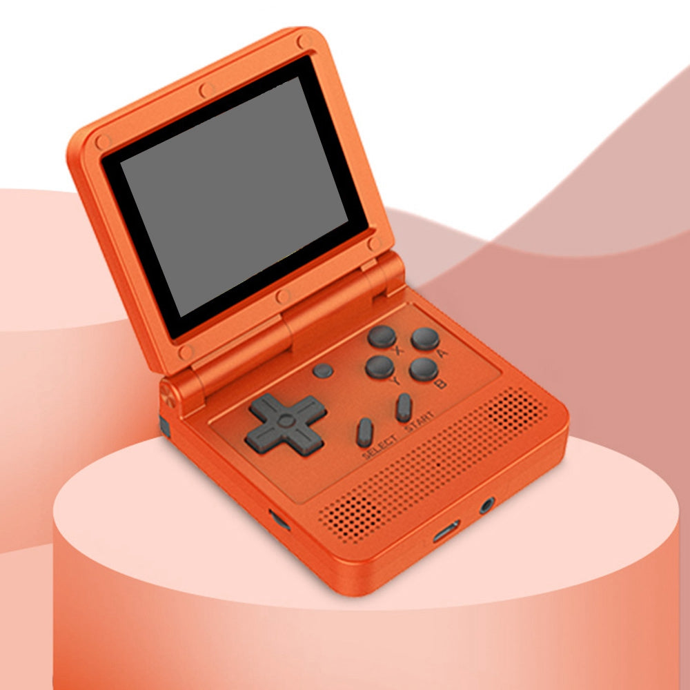 POWKIDDY V90 (64GB Card) English Version Flip Cover Retro Game Console 3-inch Screen Open Source Video Game Player Gift