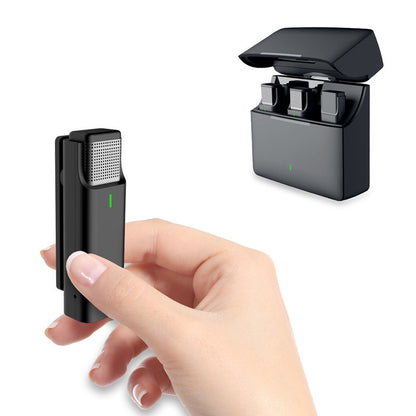 033A2 for Interview Live Broadcast Wireless Lavalier Microphone System 2 Mics + 1 Receiver, Type-C Interface