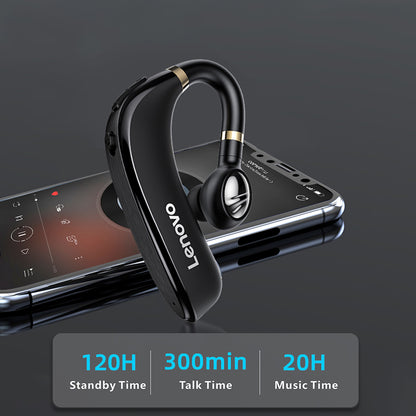 LENOVO HX106 180-degree Rotating Single Headset Ear Hook Business Bluetooth Earphone Support Waterproof HiFi Sound