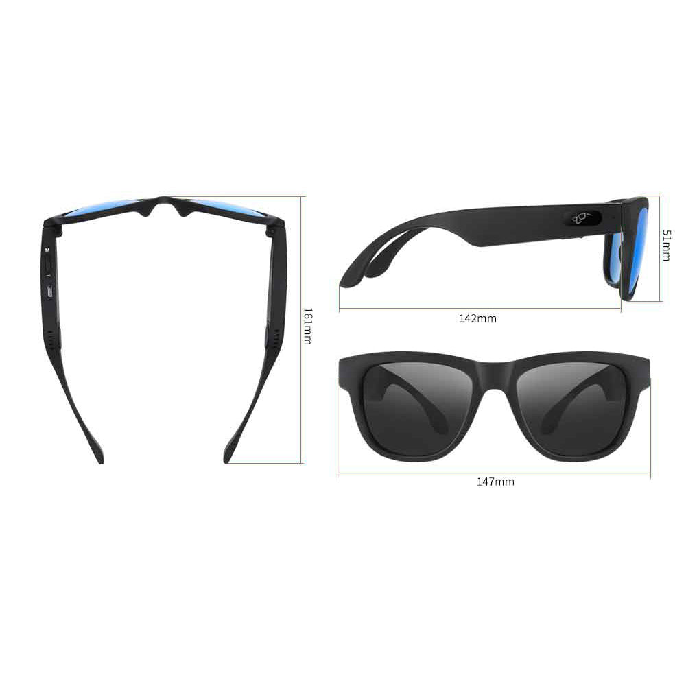G1 Bone Conduction Smart Audio Sunglasses Wireless Bluetooth Hands-free Earphone Anti-Blue Light Music Glasses