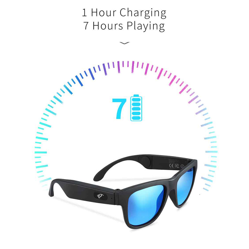 G1 Bone Conduction Smart Audio Sunglasses Wireless Bluetooth Hands-free Earphone Anti-Blue Light Music Glasses