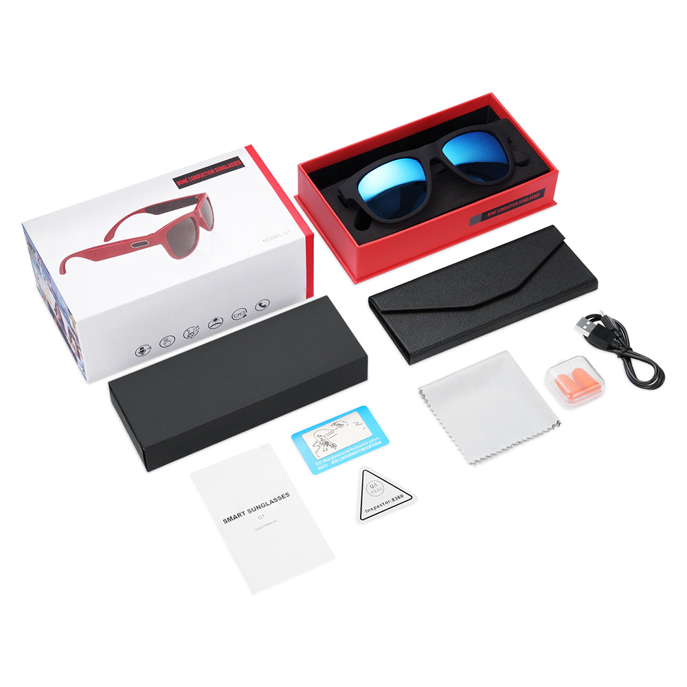 G1 Bone Conduction Smart Audio Sunglasses Wireless Bluetooth Hands-free Earphone Anti-Blue Light Music Glasses