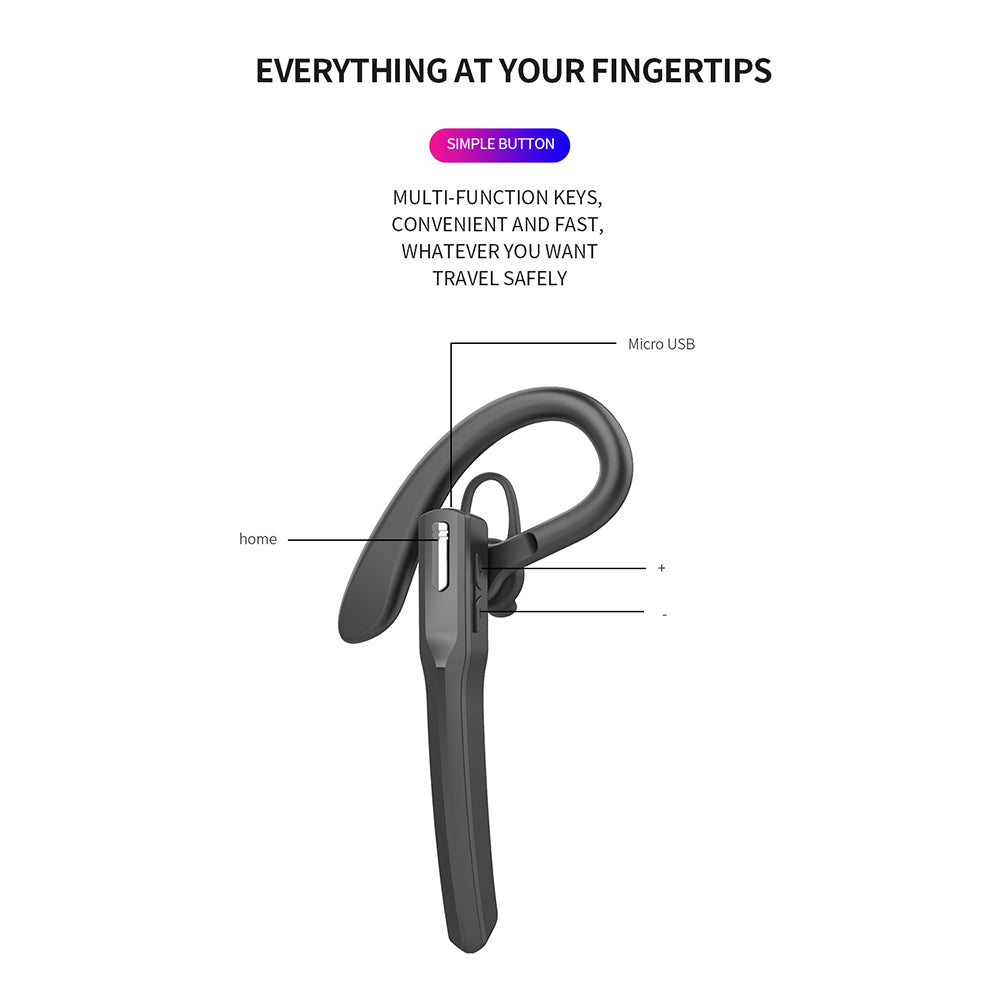 M8 Wireless Hands-free Bluetooth Headphones Noise Reduction Earphones with Ear Hook