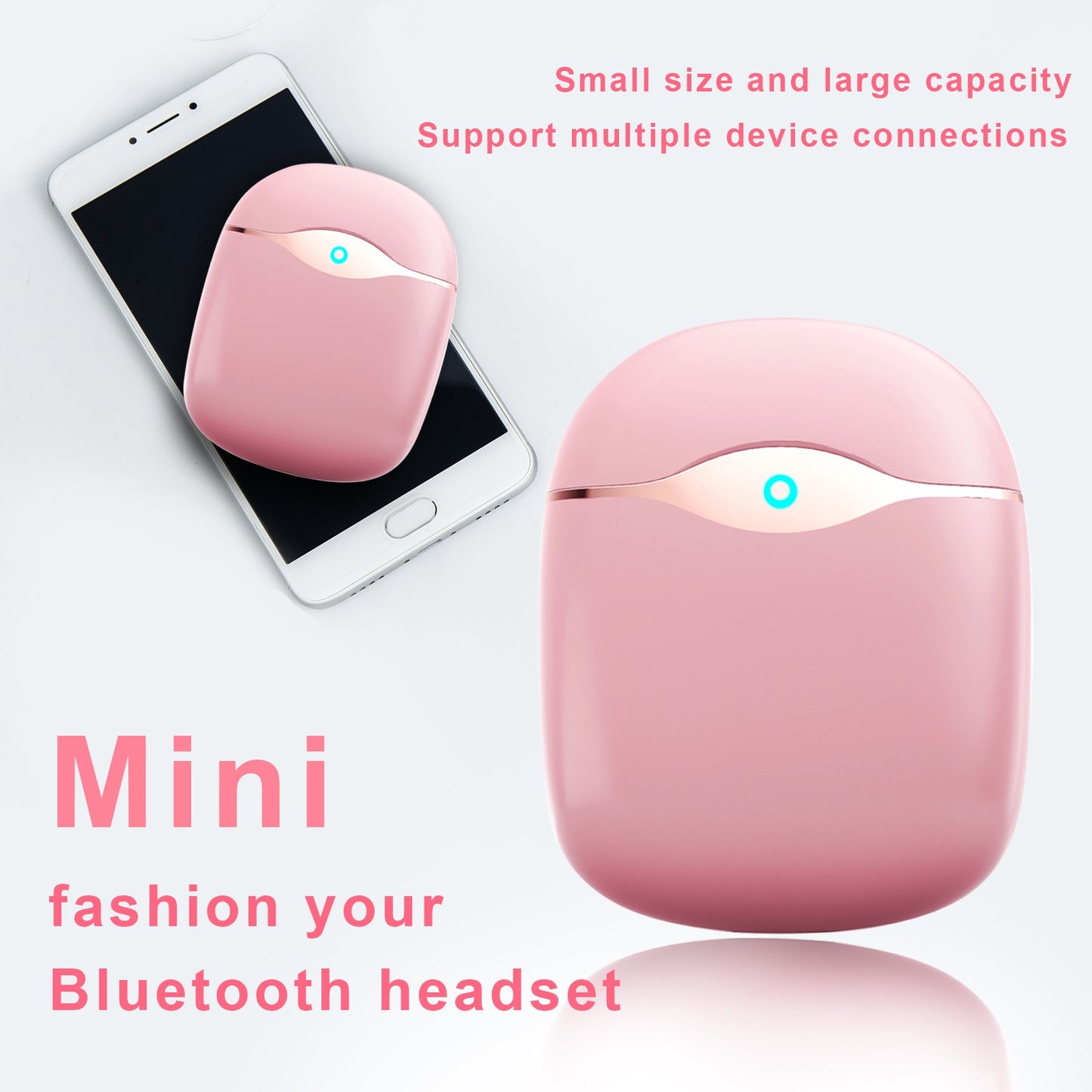 M18 TWS Bluetooth 5.2 Headset Binaural Stereo Wireless Earbuds IP3 Waterproof Sports Headphones Compatible with Mobile Phones/ Tablets/Laptops