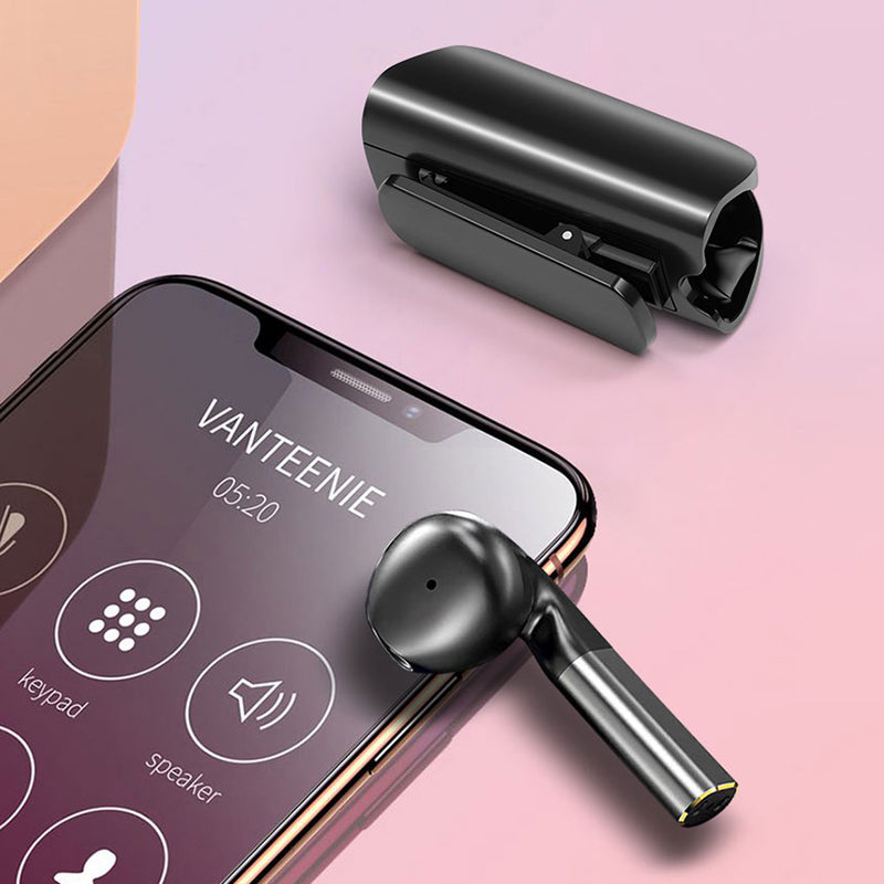 FINEBLUE F5 Pro Business Wireless Bluetooth Earphones with Clip-on Lavalier Charging Case
