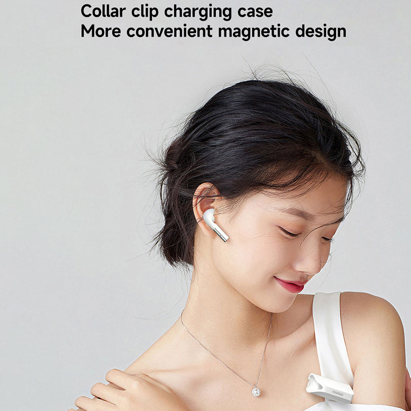 FINEBLUE F5 Pro Business Wireless Bluetooth Earphones with Clip-on Lavalier Charging Case