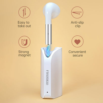 FINEBLUE F5 Pro Business Wireless Bluetooth Earphones with Clip-on Lavalier Charging Case