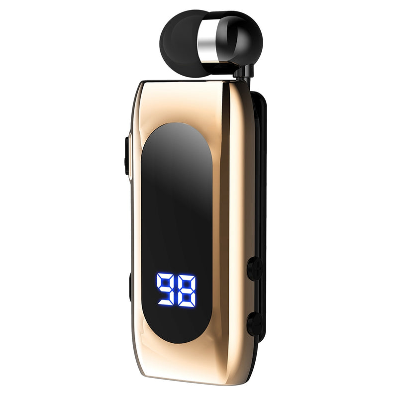 K55 Business Bluetooth Single-Ear Earphone Battery Display Clip-On Intelligent Noise Reduction Telescopic Headset Clipper