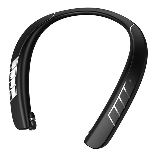 LZ-3 Bluetooth Headphones Wireless Neckband Headset with Retractable Earbuds Support Remote Shooting (No TF Card)