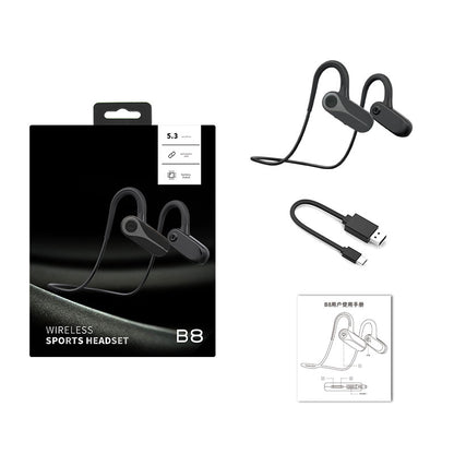 B8 Air Conduction Headphone Bluetooth 5.3 Waterproof Wireless Sports Music Gaming Neckband Headset