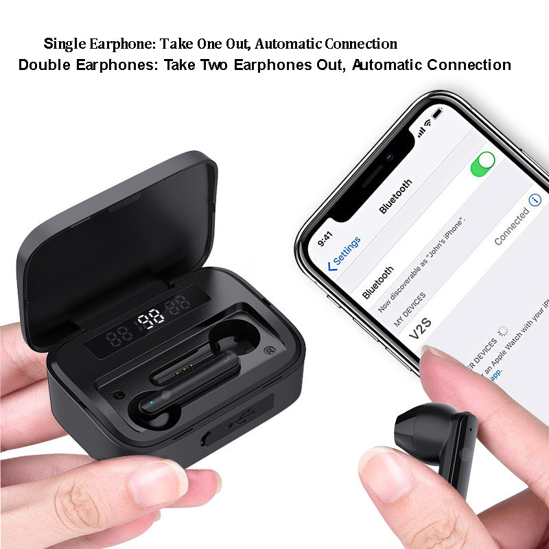 GORSUN V2S Bluetooth 5.0 TWS Headphones with LED Digital Display Noise Reduction Touch Control Earbuds