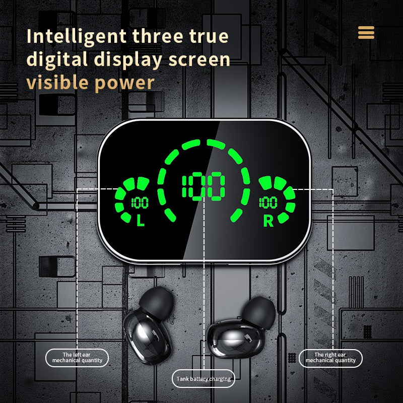 YD04 Wireless Bluetooth Headphones Noise Canceling TWS In-ear Earbuds with Digital Display