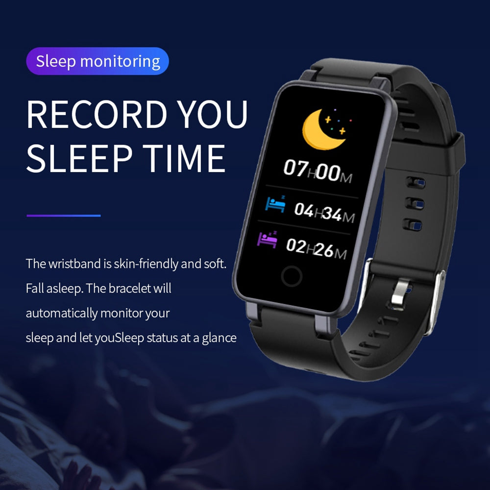 C2 0.96" Screen Smart Watch Health Monitor Sports Bracelet Multifunction Bluetooth Waterproof Intelligent Bracelet