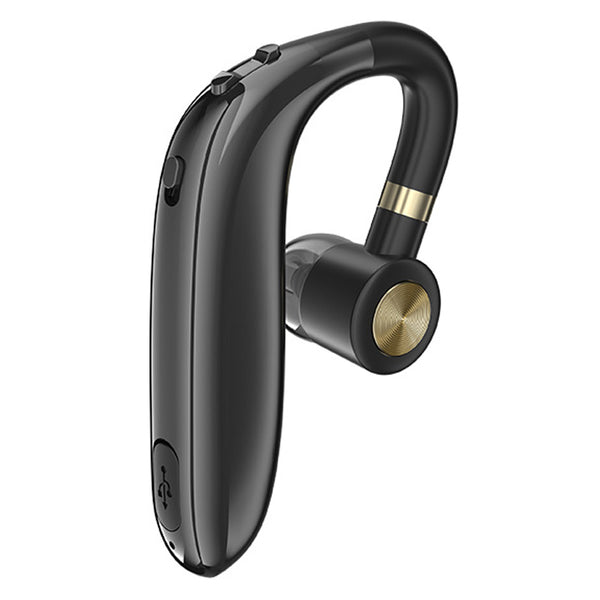 Wireless Bluetooth 5.2 Single Ear Headset Business Style Ear-Hook Earphone 270-Degree Rotating Headphone for Working, Driving