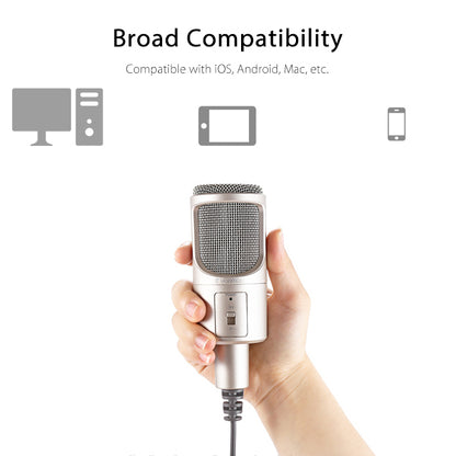 YANMAI SF-960 Computer Microphone 3.5mm Plug Professional Capacitive Stereo Mic with Tripod