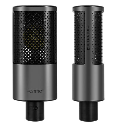 YANMAI X2 Condenser Microphone Kit Cardioid Mic Shock Mount+Foam Cap+Cable for PC Studio Recording