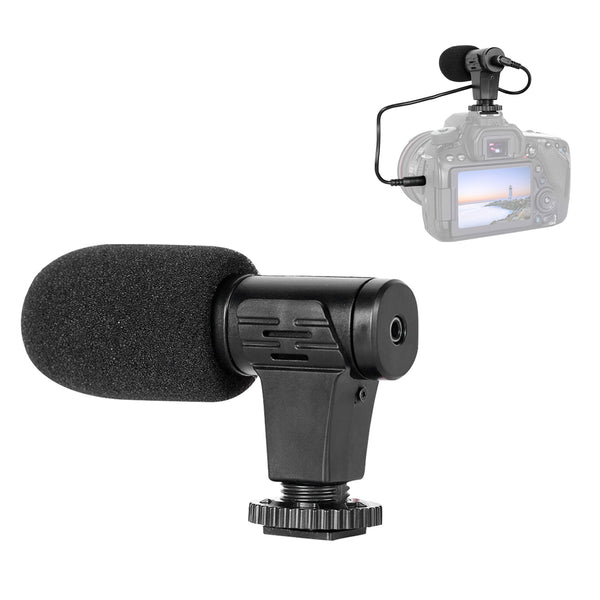 3.5mm External Stereo Condenser Microphone for DSLR Camera Vlog Interview Video Recording Microphone