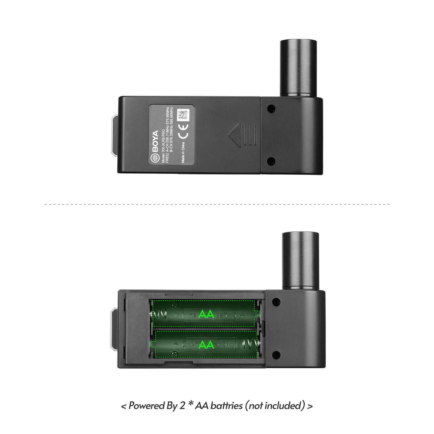 BOYA BY-WM8 Pro-k7 UHF Wireless Microphone System Transmitter+XLR Plug-on Receiver LCD Display 48 Channels 50M Effective Range Lavalier Mic