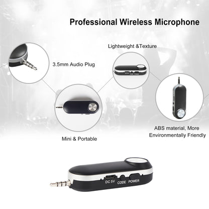 LTD-3 Wireless Lavalier Microphone Video Live Streaming Interviews Lapel Clip Headset Mic with Receiver