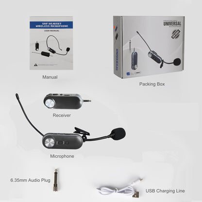 LTD-3 Wireless Lavalier Microphone Video Live Streaming Interviews Lapel Clip Headset Mic with Receiver