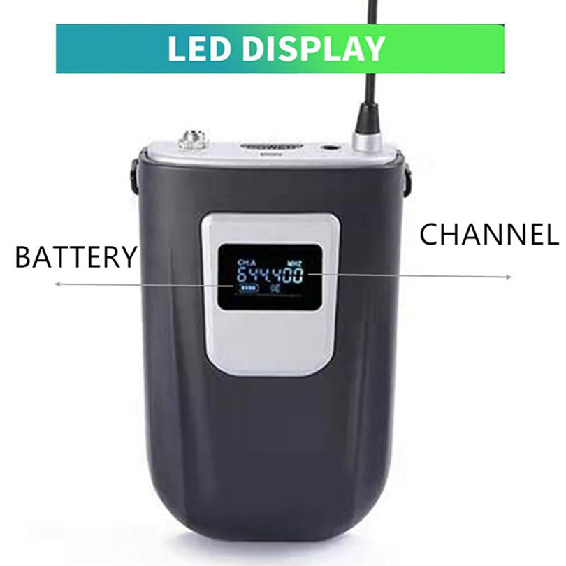 LWD-14A Wireless Microphone Transmitter Receiver System Mini Lavalier Mic for Interviewing Class Teaching