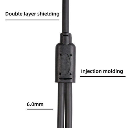TC194BLY202 1m 3.5mm Male to Dual 6.35mm Male Jack Audio Cable for Mixer/Recording Equipment