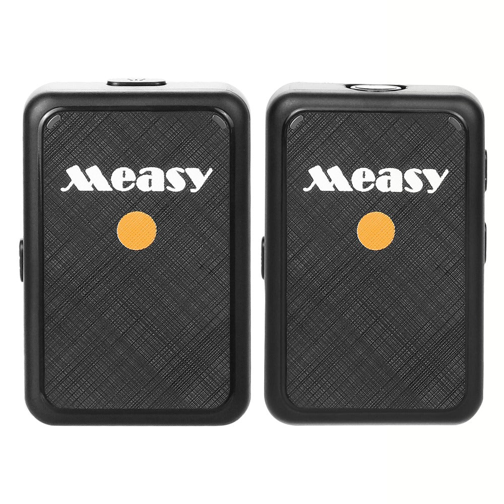 MEASY V81 2.4G Wireless Recording Microphone Lavalier Wireless Mic Intelligent Active Noise Reduction Transmitter Receiver Recorder for Live Streaming, Interview