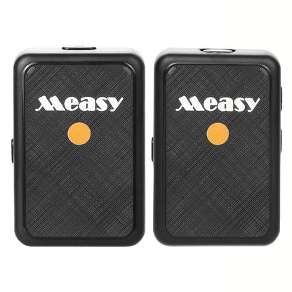 MEASY V81 2.4G Wireless Recording Microphone Lavalier Wireless Mic Intelligent Active Noise Reduction Transmitter Receiver Recorder for Live Streaming, Interview