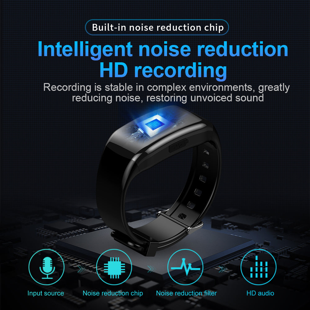 D5 16GB Digital Watch Design HD 1080P Camera Audio Video Recording Smart Noise Reduction Voice Recorder