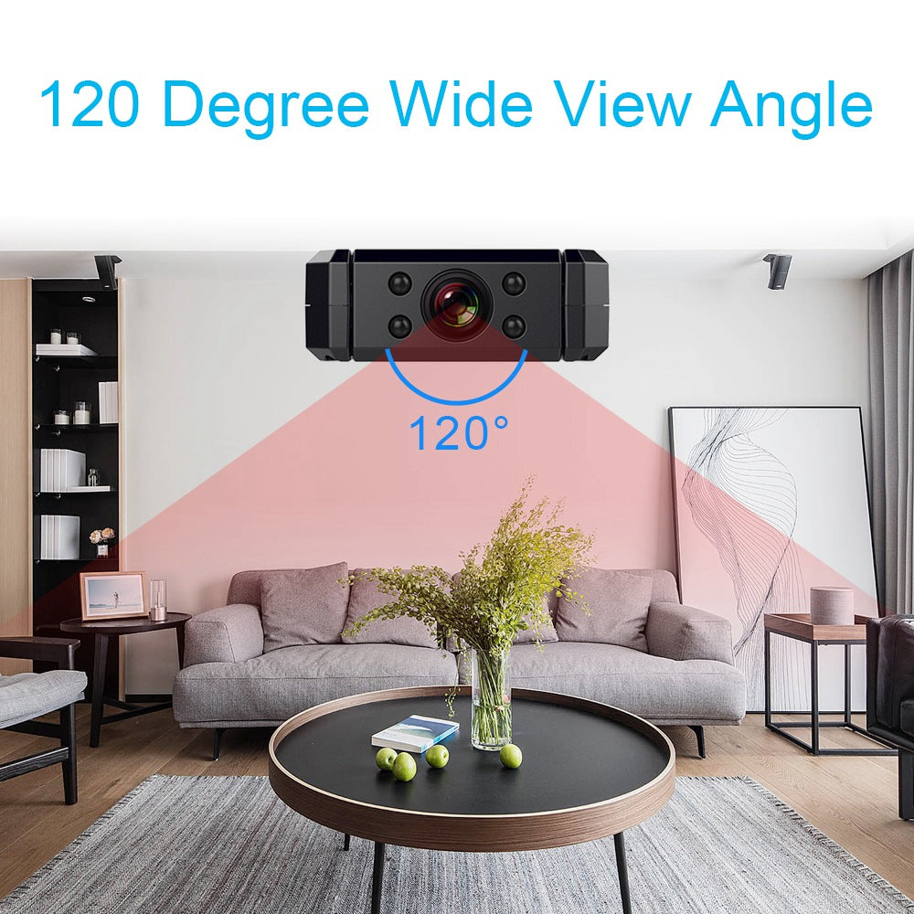MD90S 1080P HD Mini Camera with 180-Degree Rotating Lens Wireless Camera Infrared Night Vision Motion Detection DV Surveillance Recorder