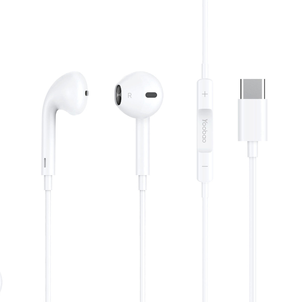 YOOBAO YBL-6 Stereo Semi-in-ear Earphones Wired Headphones with Type-C Plug