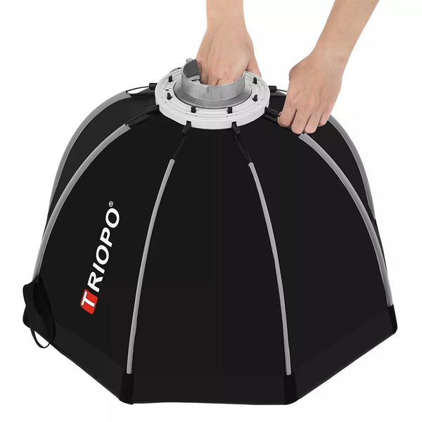 TRIOPO K55 55cm Flash Speedlite Portable Octagon Umbrella Soft Box Diffuser Softbox for Flashlight