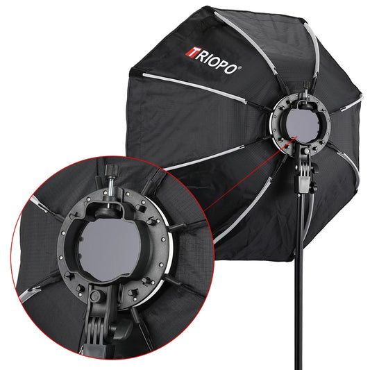 TRIOPO KX90 90cm Photo Bowens Mount Portable Octagon Umbrella Outdoor Soft Box Diffuser for Studio Flash Softbox