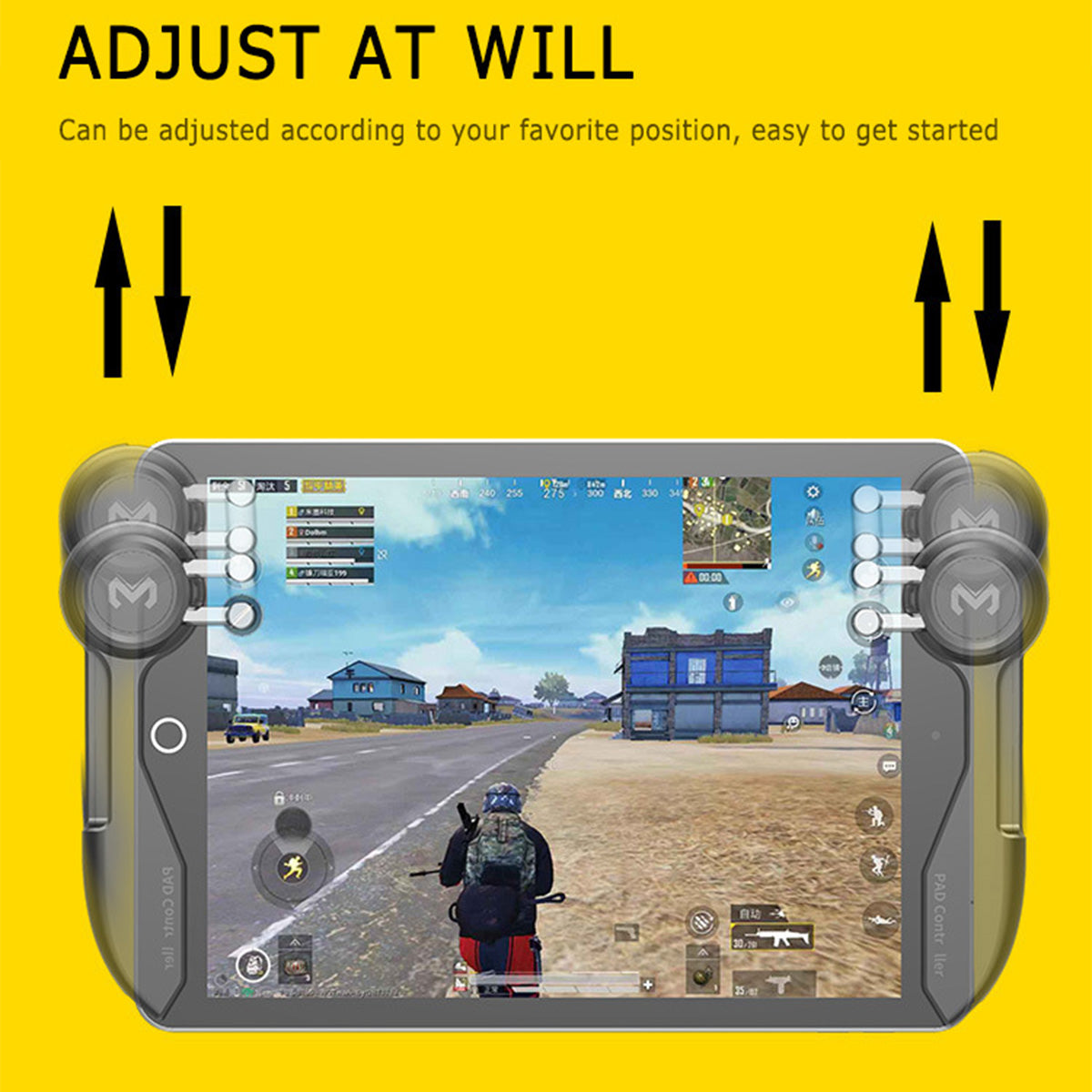 1 Pair Tablet Gaming Controller Six Finger Game Joystick Target Button L1R1 Shooter Trigger for PUBG Game