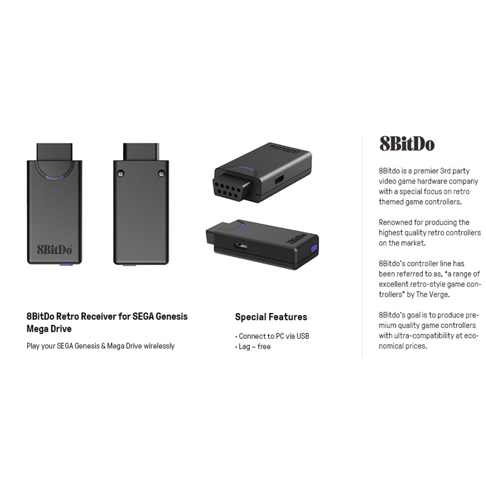 8BITDO Bluetooth Retro Receiver for Genesis & Mega Drive