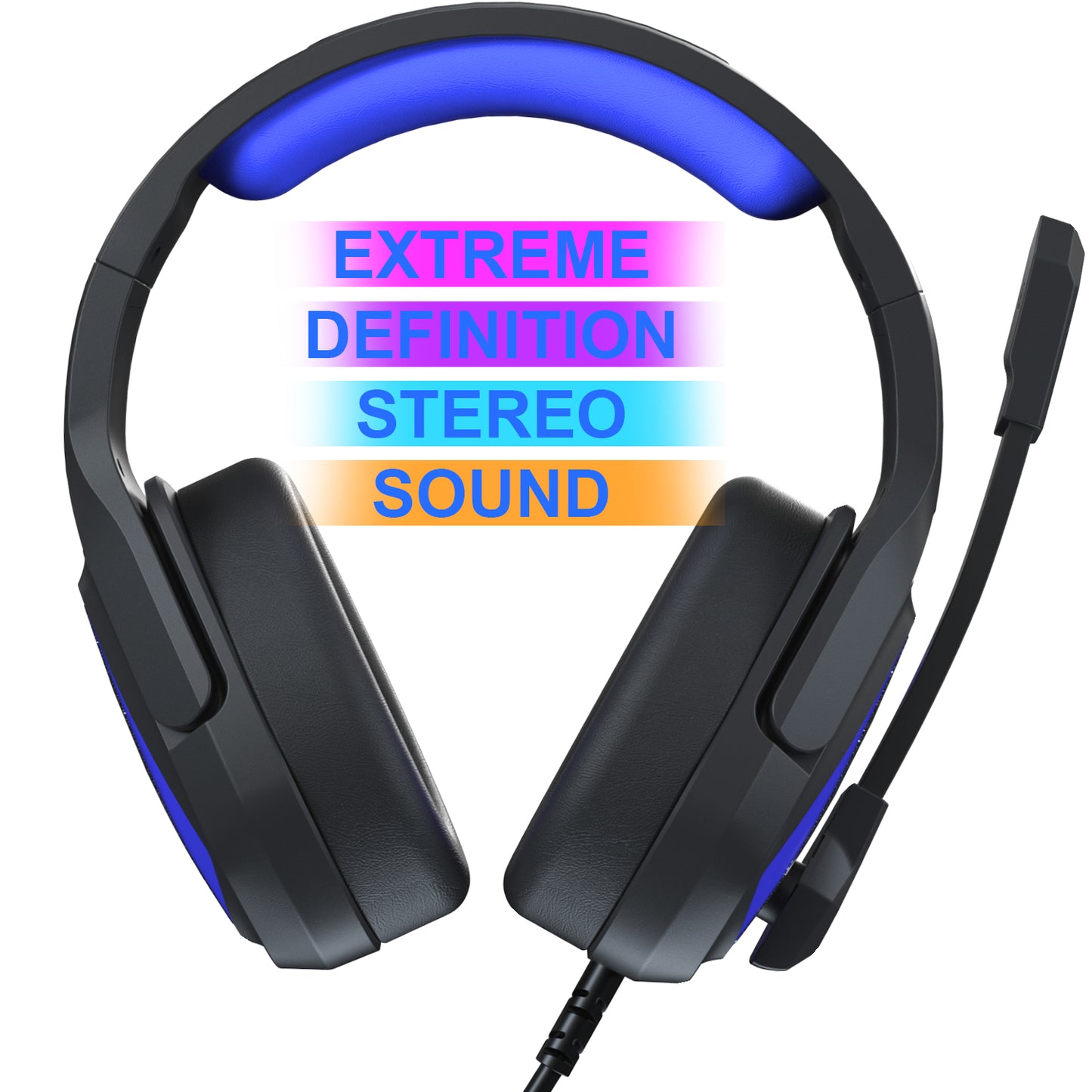 SADES MH-602 Over Ear Gaming Headset Earphone Wired Headphone with Noise Cancelling Mic for PC Laptop
