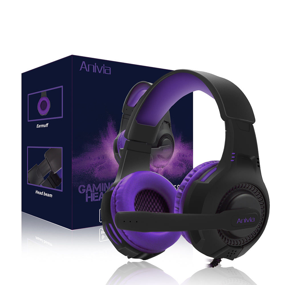 ANIVIA AH68 Head-mounted 3.5mm Wired E-sports Headphone Super Bass Computer Gaming Music Headset