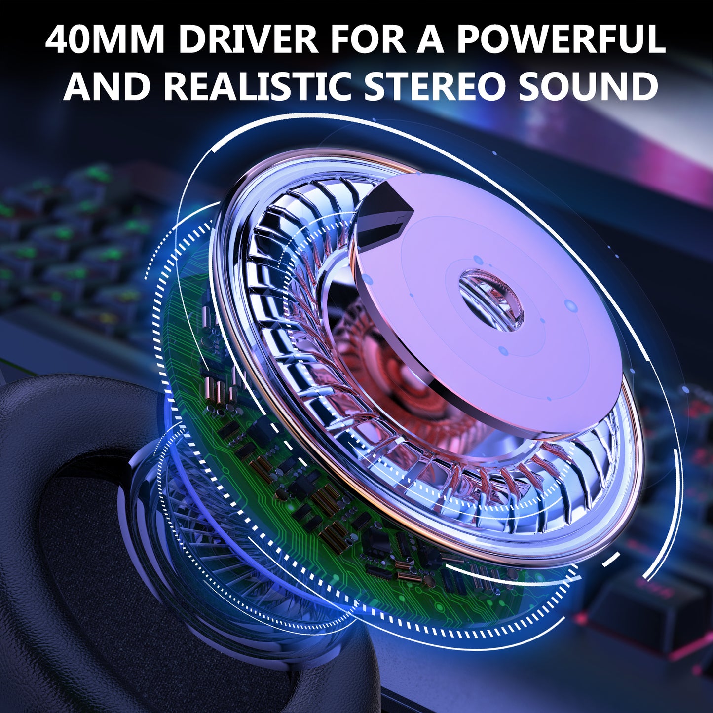 ONIKUMA X7 Pro Gaming Headset Wired Computer Headphone with Microphone for PC Xbox PS4, RGB Light